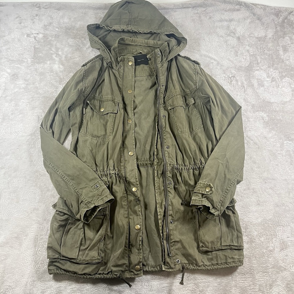 Talula Aritzia Army Green Heavy Cotton Canvas Military Jacket Small